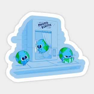 Earth Photo Booth Sticker